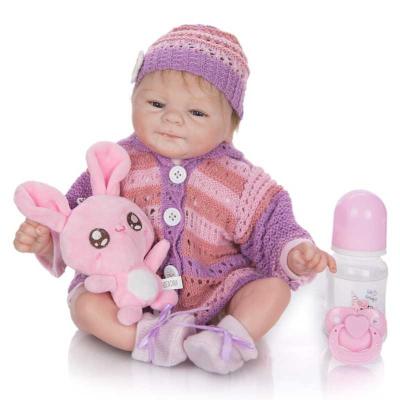 China KEIUMI soft toy 42 cm fashion silicone soft baby babies girl reborn dolls 17 inch doll realistic reborn kit for sale