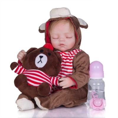 China KEIUMI Soft Toy 42cm Shape Lifelike Boneca Reborn Doll 17 Inch Closed Eyes Boy Reborn Baby Dolls for sale