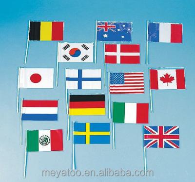 China FLYING Factory Direct Various Designs Hand Hold Flag Around The World for sale