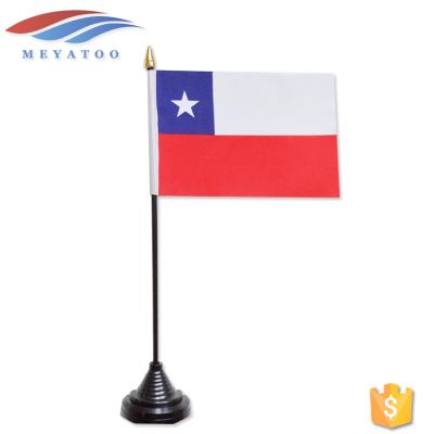 China FLY Accept Polyester Custom Fabric Shape Size Table Flag Desk Stand For Wholesale for sale