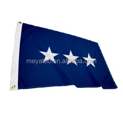 China Various Kinds Of Hanging Banner Flags Navy Brigadier Force Flag Polyester Fabric String Three Star Decorative Flag for sale