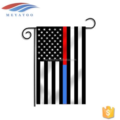 China FLIGHT 12.5 x 18 inch national flag thin blue line and red line empty flag united states of america garden flag for sale