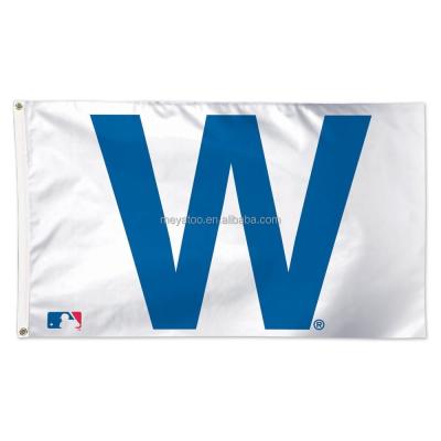 China MLB Chicago Cubs 3*5 Full Temporary Stop Polyester Luxury Hanging Flag for sale