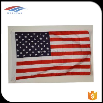 China Grace Alley Nylon Hanging American Flag with Embroidered Stars and Stitched Stripes for sale