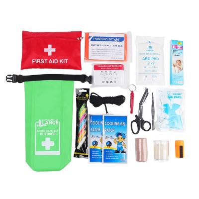 중국 Home Outdoor Camping Survival Customized Dry Bag Survival Kit Portable Foldable First Aid High Quality Outdoor Waterproof Kit 판매용