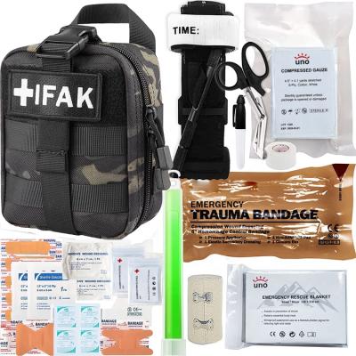 중국 Outdoor Camping First Aid Kit Emergency Survival First Aid Molle Outdoor Tactical Pouch Survival Kit Bag 판매용