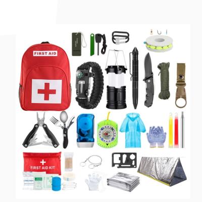 Cina Outdoor Survival Kit Gear First Aid Backpack Survival Rescue Kit for Earthquake Camping Adventures in vendita