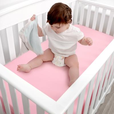 China Anti Dust Mite Fitted Kids Cotton Jersey Muslin Crib Crib Sheet for sale