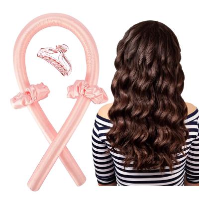 China Safety Rod Headband Women Heatless Hair Curling Hair Curlers For Long Hair No Heat Curls Silk Headband for sale