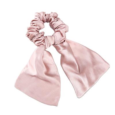 China Pure silk scrunchy scrunchy 100% mulberry silk hair ties 16mm silk satin custom made 19mm wholesale fashionable scrunchies big for sale