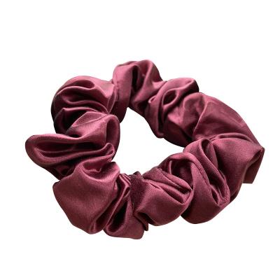 China Luxurious xxl hair scrunchies red oversized 100% silk fashion hair scrunchie for sale