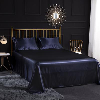 China Sustainable cotton sateen bedding set bedding setSoft luxury silk satin sheets bedding four piece set for sale