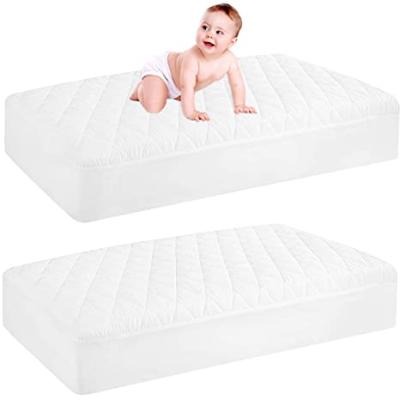 China 100%cotton Waterproof Baby Urine Mattress Protector Quilted Crib Pad Mattress Cover Mattress Protector for sale