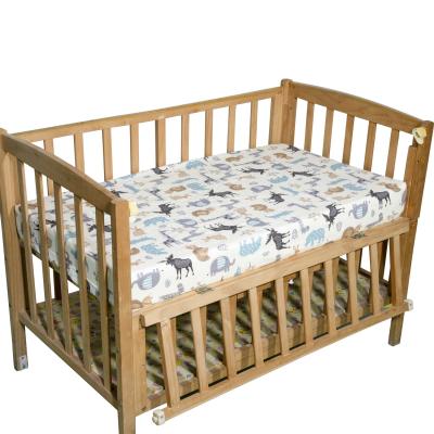 China Anti Dust Mite 100% Cotton Fitted Crib Cot Crib Crib Sheet For Toddler Mattress for sale