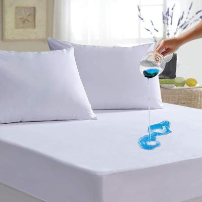 China Hot Sales 100% Waterproof Terry Towel Hotel Mattress Protector Hypoallergenic Waterproof Mattress Cover for sale