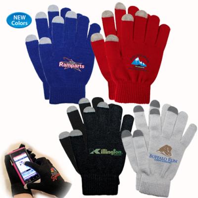 China Daily Life Touch Screen Gloves Wholesale Custom Acrylic Knitted Touch Screen Gloves for sale