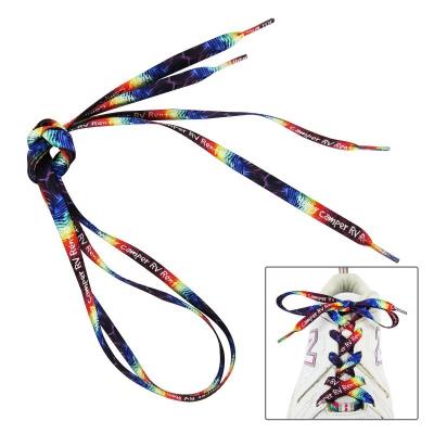 China Flat Shoe Laces Wholesale Flat Custom Printed Laces Customized To Dye Sublimated Laces for sale