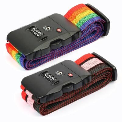 China Wholesale Custom Fabric TSA Lock Password Travel Luggage Suitcase Belt Strap for sale