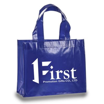 China Folding Laminated Non Woven Tote Bag Wholesale New Popular Laminated Nonwoven Tote Bags With Custom Printed Logo for sale