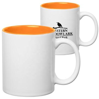 China Viable Wholesale Hot Sale Reusable 11oz Coffee Mugs Logo Customized Sublimation Ceramic Mug with Handle Accessories for sale