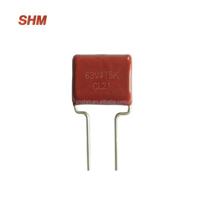 China Other Metallized Polyester Polyproylene Film Capacitor (Dipped) CL21 475K 63V for sale