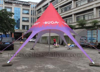 China customized red color star shape garden tent PVC cover display event tent for sale for sale