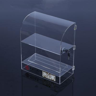 China Handmade clear custom acrylic plexiglass perspex showcase display cabinet with lock for sale