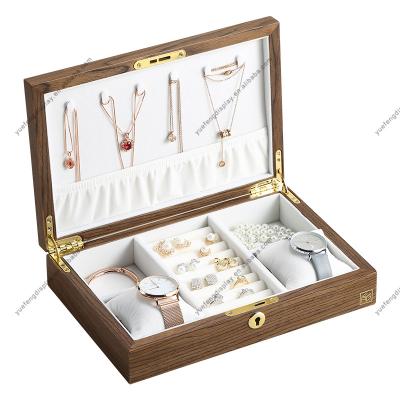 China 2021 Custom Solid Wooden Jewelery Case Whact Factory High End Classic Elegant Luxury Classic Storage Jewelry Display Box for sale