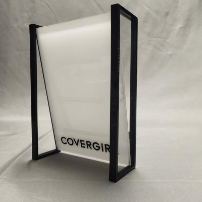 China Customized Handmade White Black Acrylic Sunglasses Lenses Display Stand for sale