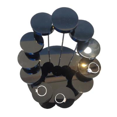 China Handmade Custom Black Acrylic Jewelry Ring Display Holder for sale