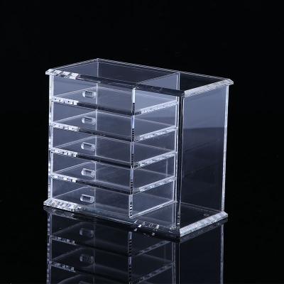 China Morden factory customized 4 layers 5 layers acrylic transparent jewelry box cosmetic box storage box for sale