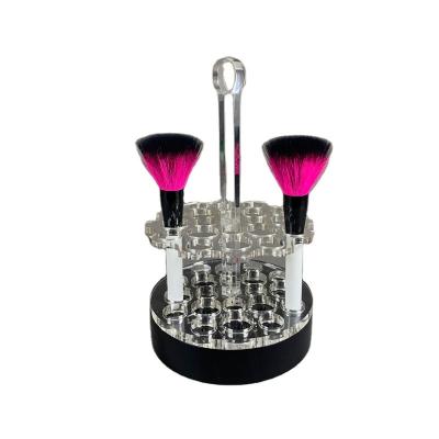 China Handmade Fashion Rotating Acrylic Cosmetic Makeup Brush Display Stand Holder for sale