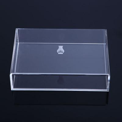 China Viable Wholesale Lucite Clear Storage Box Acrylic Boxes With Hinged Lid for sale