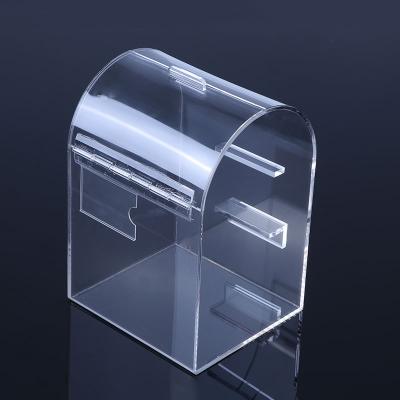 China Dongguan Yuefeng Handmade Acrylic Food Box Dust Box Plexiglass Storage Cabinet for sale