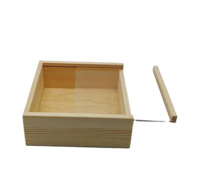 China Disposable Acrylic Sliding Lid Wooden Boxes With Clear Glass Window for sale