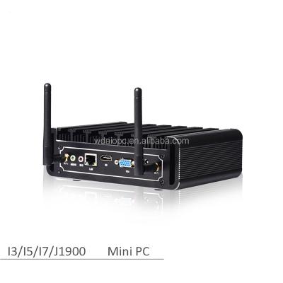 China Industrial factory direct! 2022 Quad Core Fanless Mini PC J1900 With 4GB RAM 64GB 2*Lan 2*COM SSD For POS System for sale