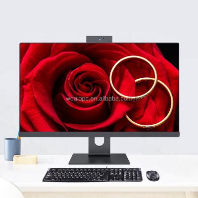 China Original NEW Wandong Speaker Factory Light 23.8inch i3 i5 i7 HD Super Thin Screen Back Business K6 All In One PC Desktop for sale