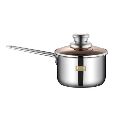 China Viable 304 Pot Sauce Pot Frying Food Grade Stainless Steel Milk Pan Amazon Stainless Sauce Vends Small Pots for sale