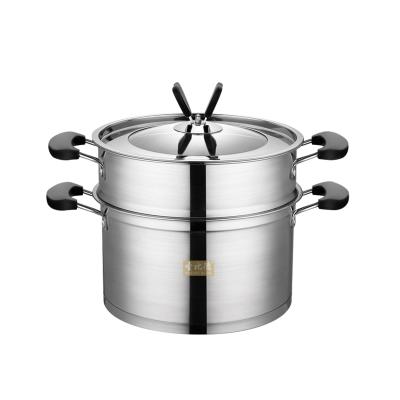 China Sustainable Steamers Steaming Soup Pot Steamer Stainless Steel Set Steaming Stainless Steel Food Steamer for sale