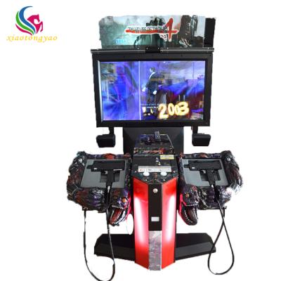 China Hot Sale Indoor Amusement Full 4 Chamber Coin Operated Video Shooting Machine 1.5m*2.05m*2.25m for sale