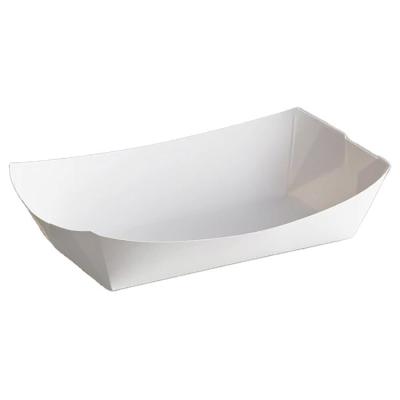 China Factory direct disposable food grade paper food tray snack container hot dog popcorn french chips compostable paper tray for sale