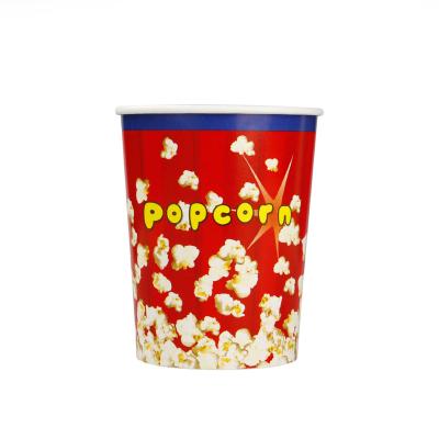 China High quality 85oz 130oz 170oz paper popcorn tubs food grade paper buckets for food packaging for sale