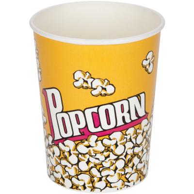 China Custom logo disposable paper popcorn buckets take away food container fired chicken tubs eco-friendly for sale