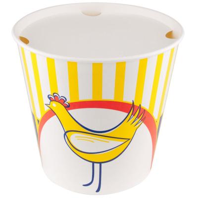 China Custom printing fired chicken buckets popcorn cups take out food packaging boxes disposable paper buckets for sale