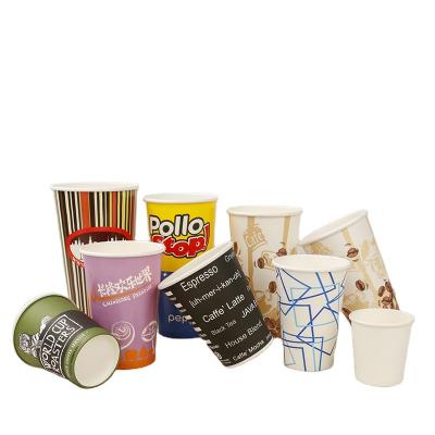 China High quality 9oz 12oz 16oz paper coffee cups disposable food grade paper cups cold drink cups for sale