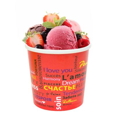 China Factory direct Ice cream bowls disposable ice cream paper cups eco friendly for sale