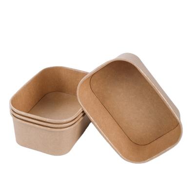 China Manufacturer disposable custom kraft paper bowls food container salad bowl for sale