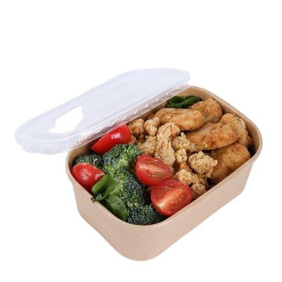 China Hot selling eco-friendly kraft paper bowl salad bowl take out food packaging boxes for sale