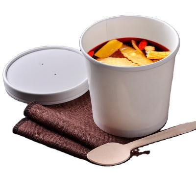 China Hot sale food grade Paper Bowl Packaging Cup Take Away Salad Ice cream soup cup with paper Lid for sale