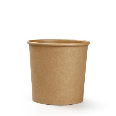 China Top quality eco friendly kraft paper soup cups hot soup container leakprood food grade paper bowls with paper lids for sale